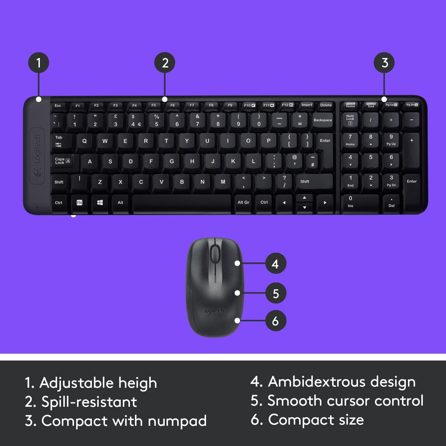 Logitech MK215 Wireless Keyboard & Mouse Combo